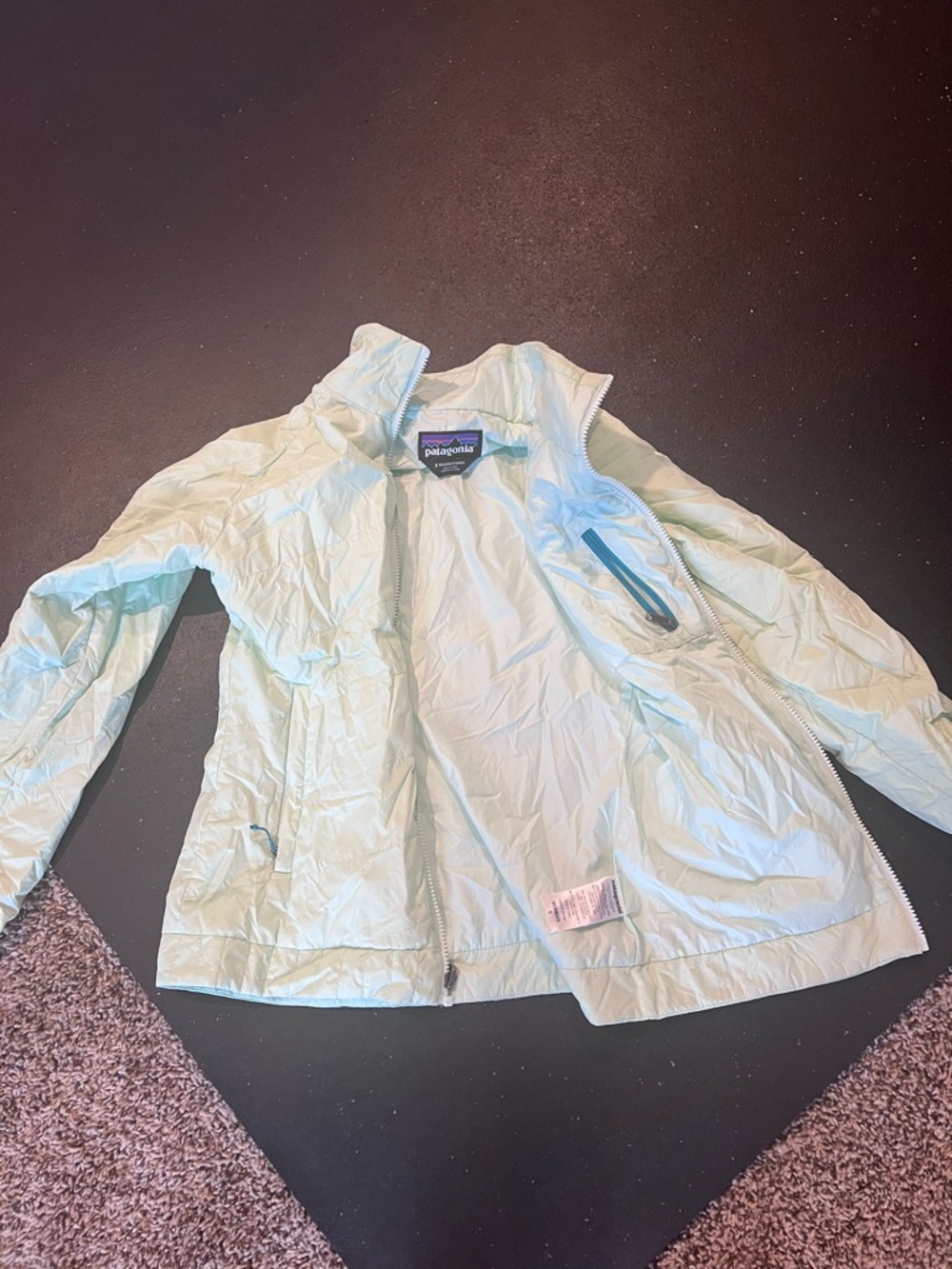 Patagonia Light Mint Quilted Windbreaker Jacket size small